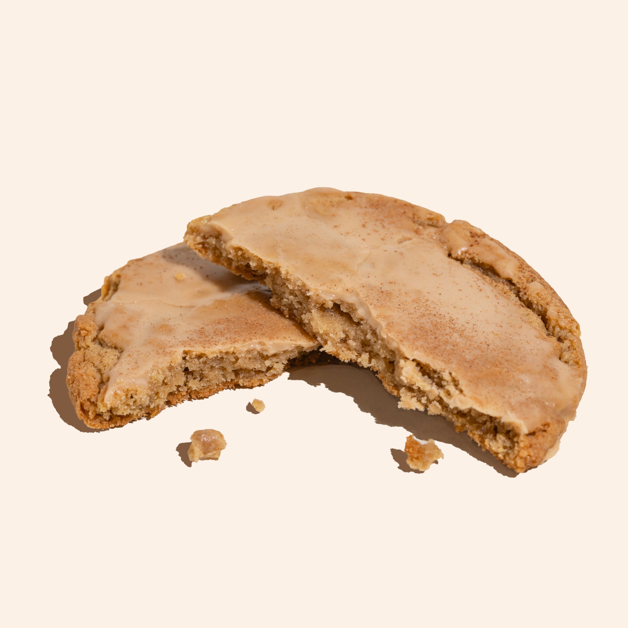 cross section shot of iced chai spiced cookie