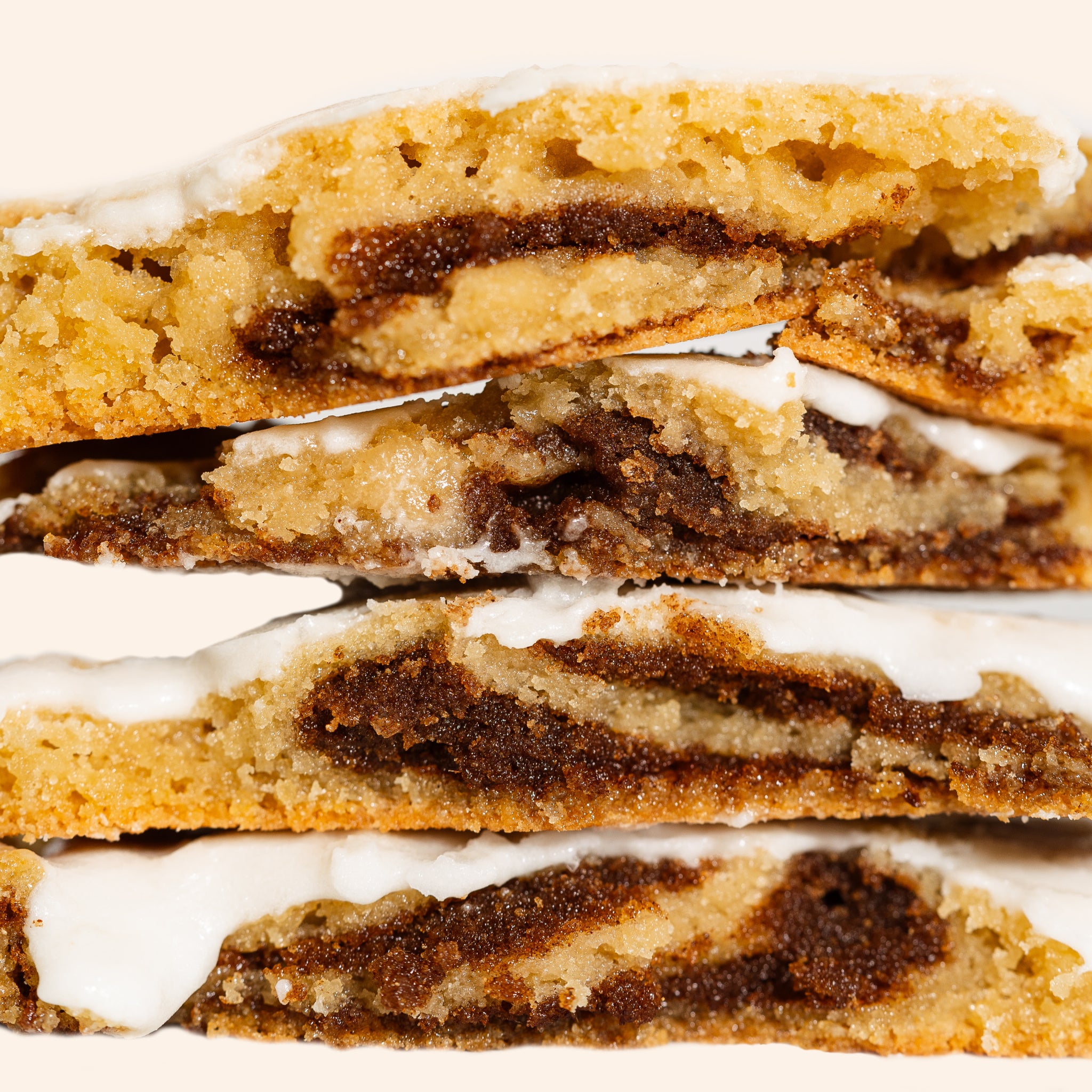 Cross Section CinnSwirled Cookies