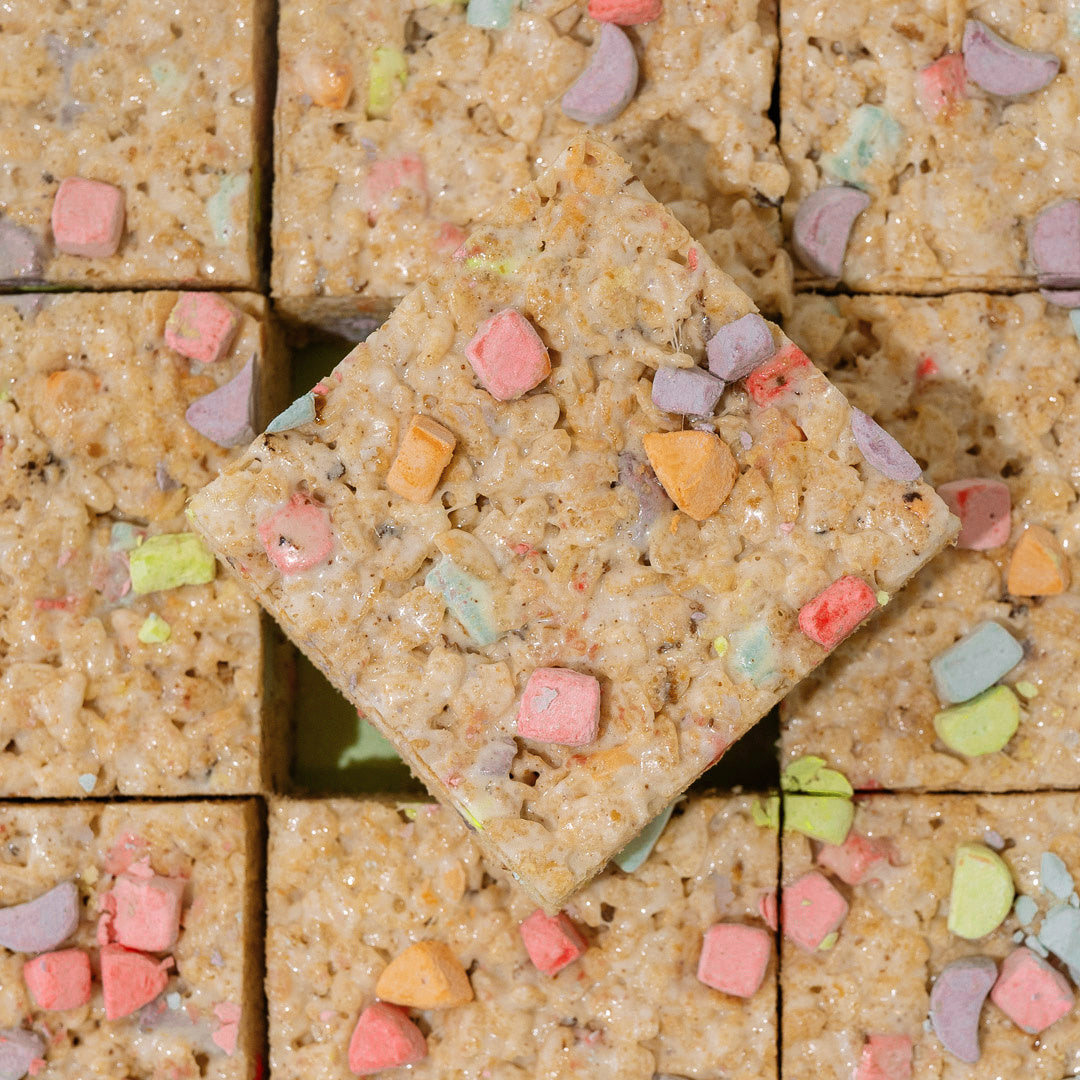 colored marshmallow rice cereal treat bars