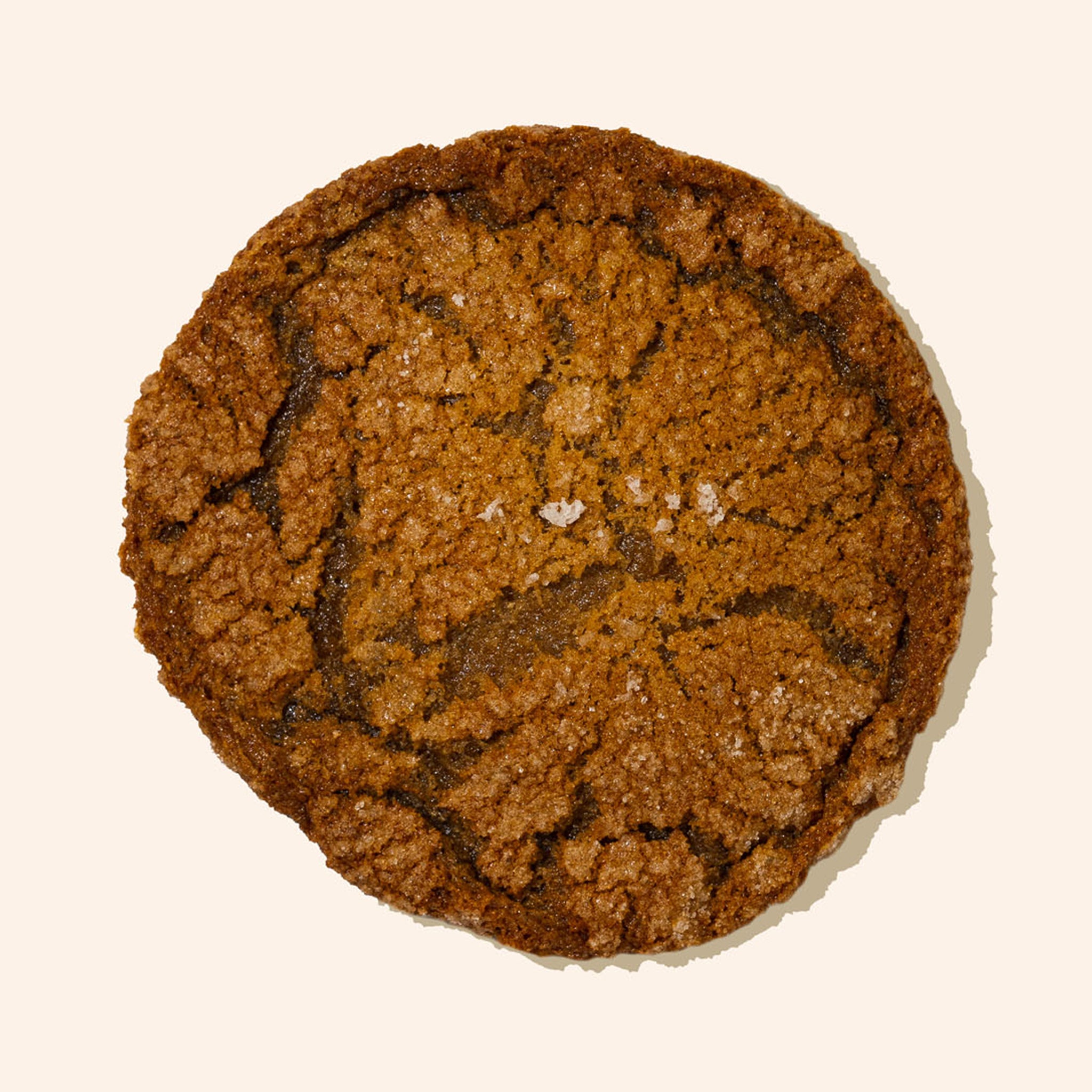 Overhead shot ginger molasses cookie
