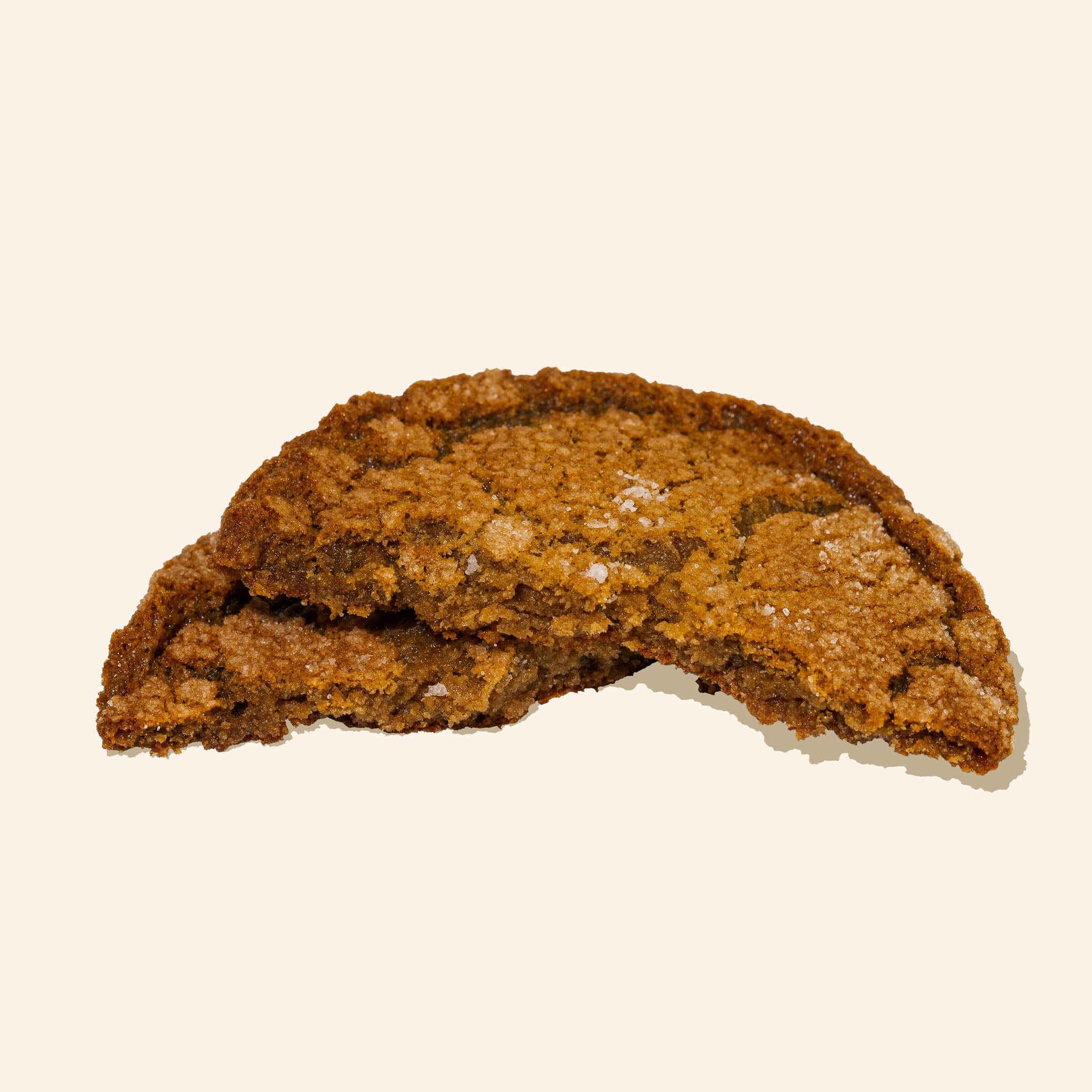 cross section of a ginger molasses cookie