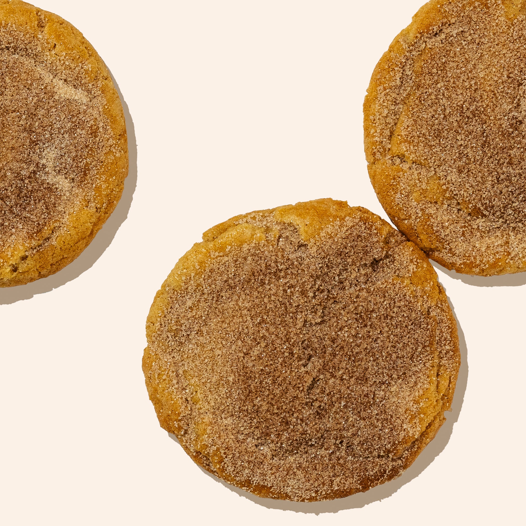 scattered cinnamon sugar dusted butter cookies