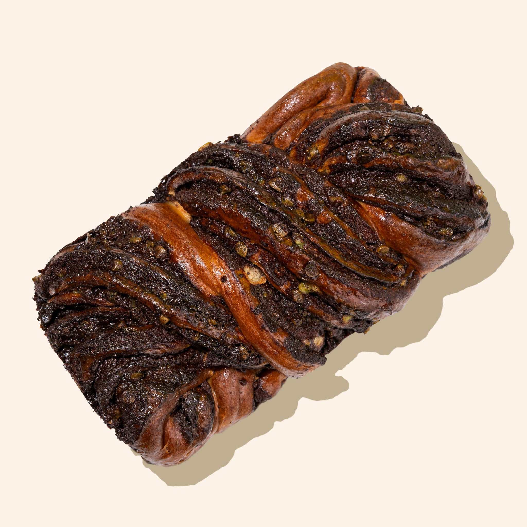 Mint Chocoalte swirled Babka top view