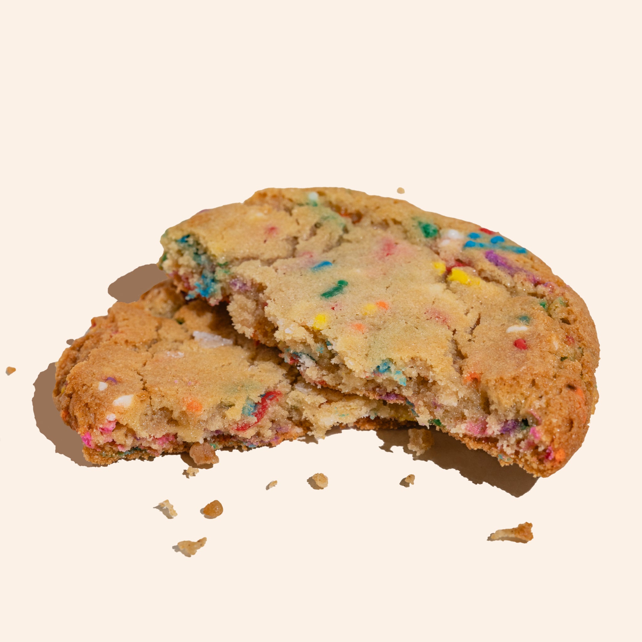 cross section rainbow sprinkle butter cookie