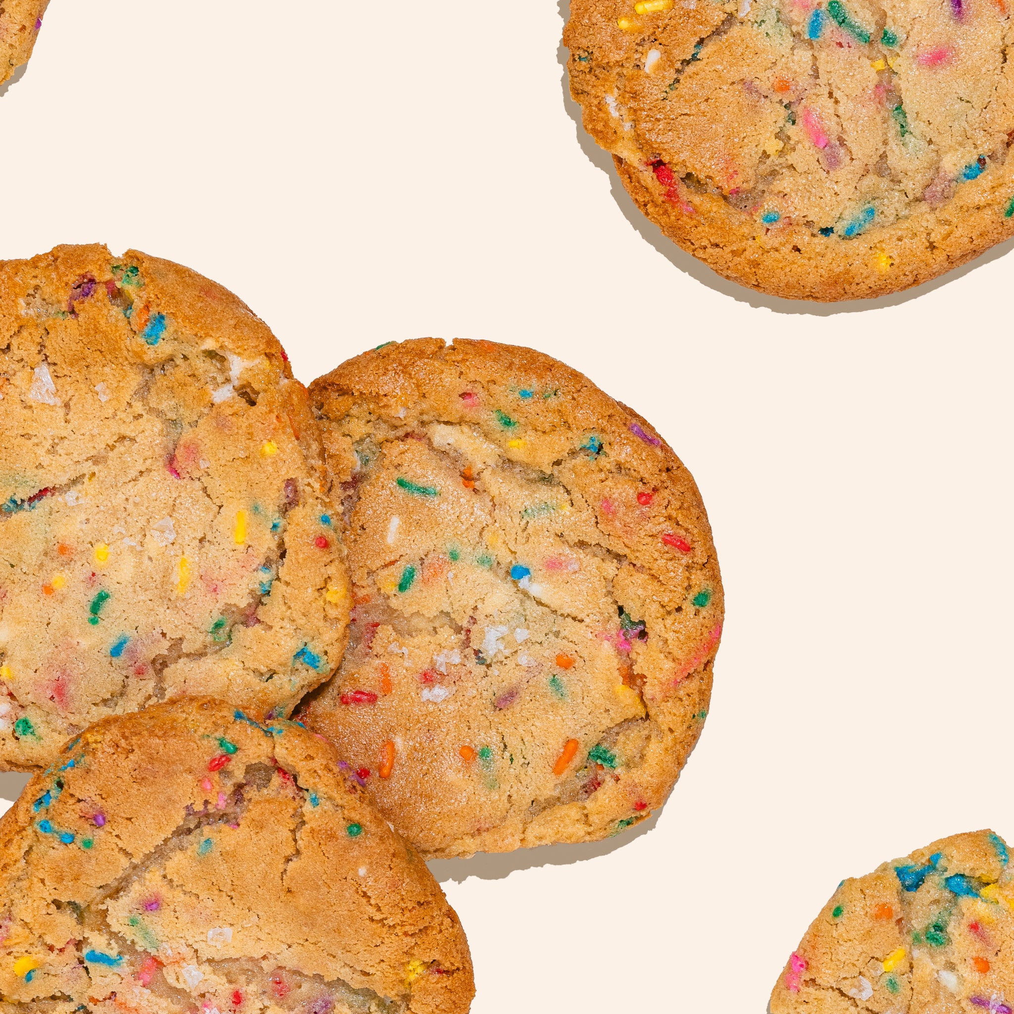 assorted rainbow sprinkle butter cookies