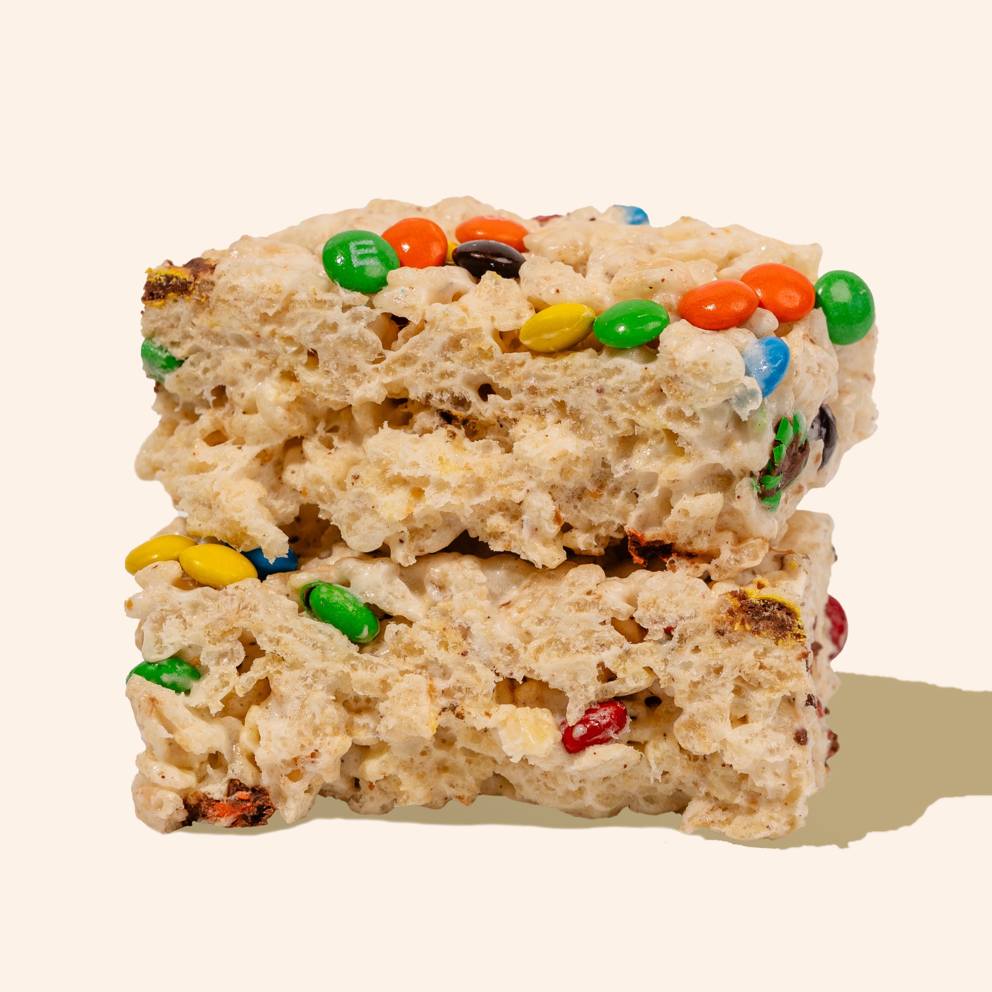 m&m rice cereal treat cross section