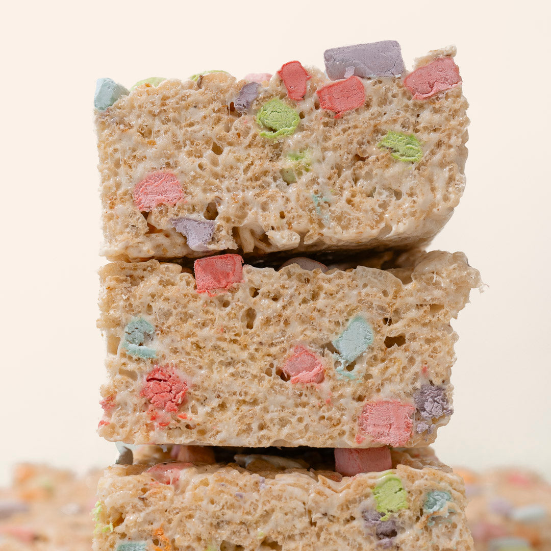 colored marshmallow rice cereal treat bars