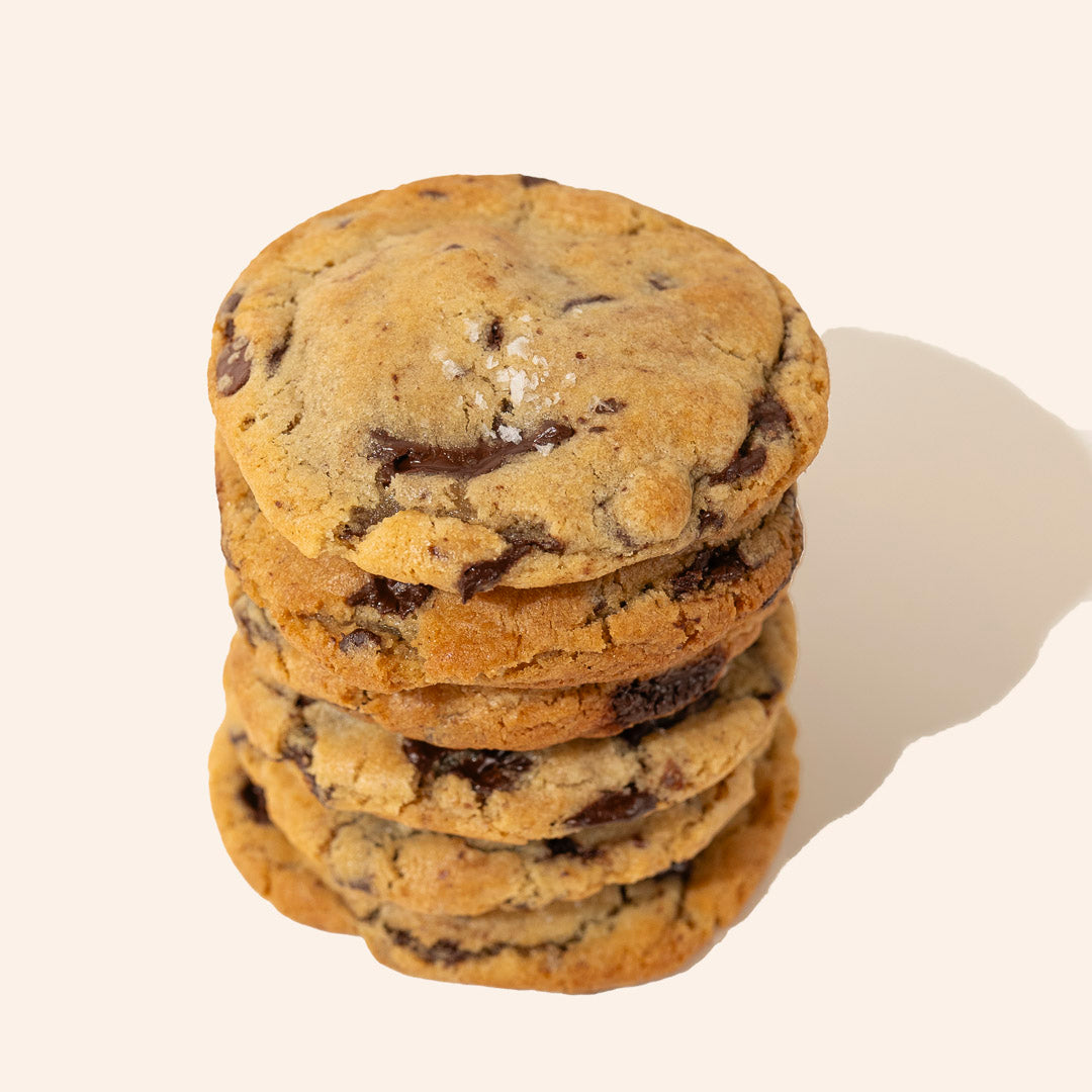 stack of chocolate chip cookies