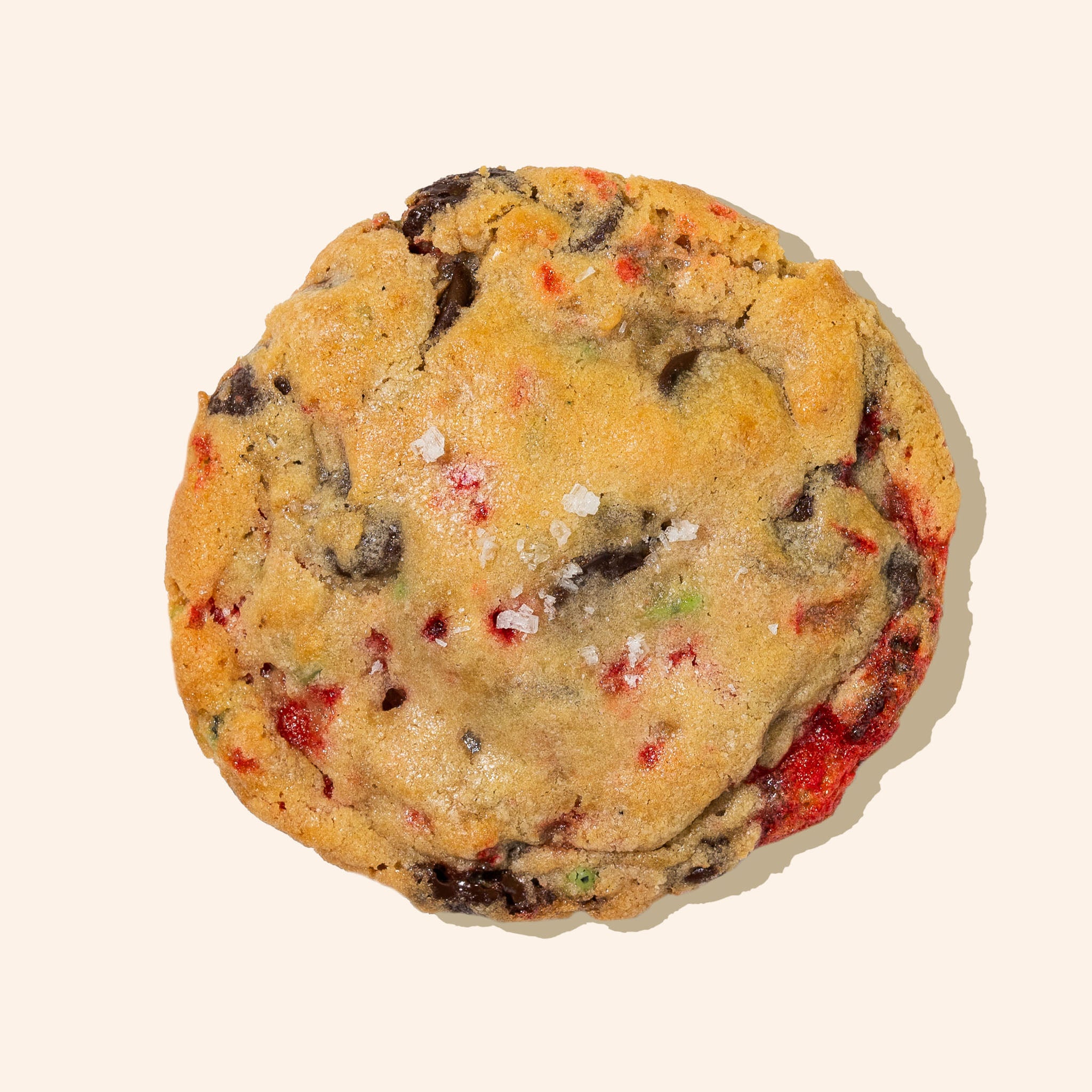 single mint chocolate chip cookie