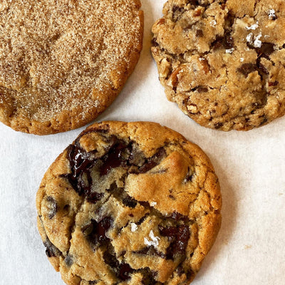 The OG chocolate chip, the cinner, and the buttah pecan
