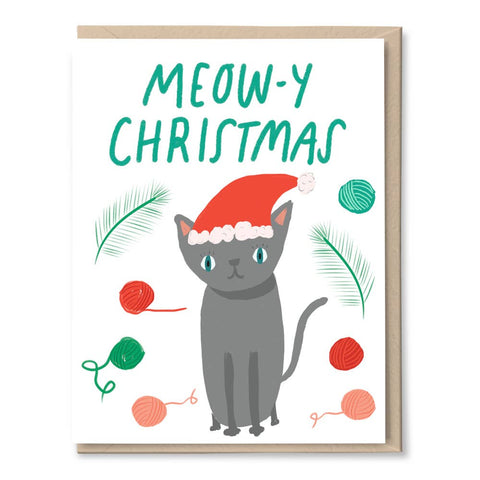 meowy christmas holiday card